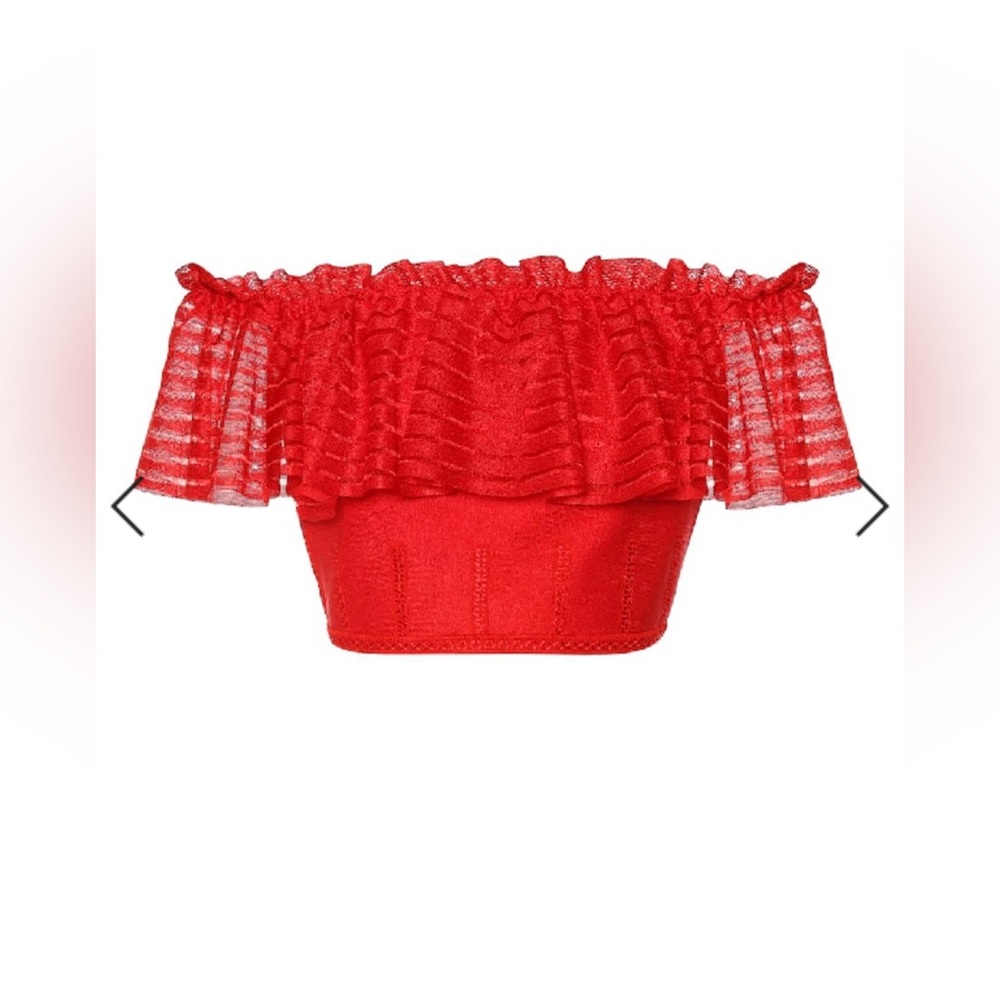 EUC Alexander McQueen Off-the-shoulder crop top - Size Large